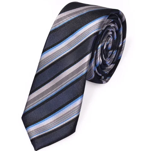 Stylish men's tie for a chic office look-Classy Men Skinny Striped Tie