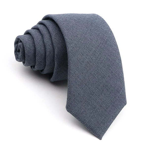 Stylish men's tie with classic polka dot design-Classy Men Solid Dark Grey Skinny Tie