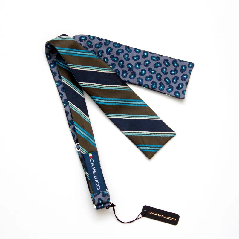 Best men's tie for creative professionals with unique print-Straight Self-tied Bow Tie