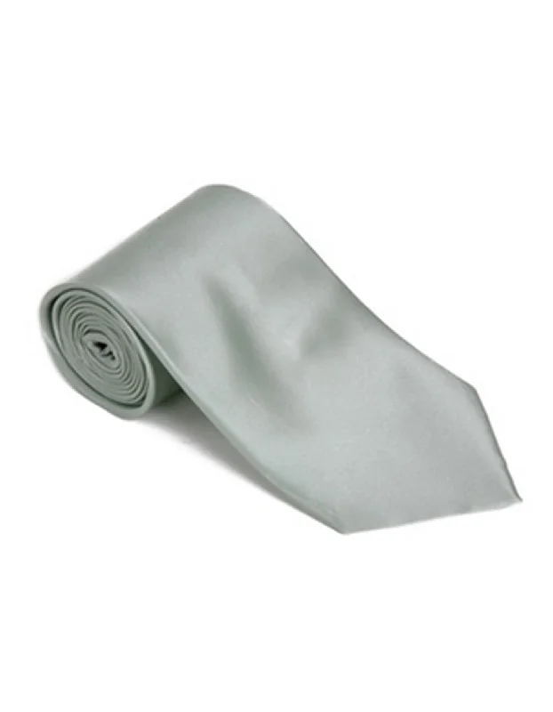 Men's tie with bold color accents for weddings-Solid Grey Neck Tie