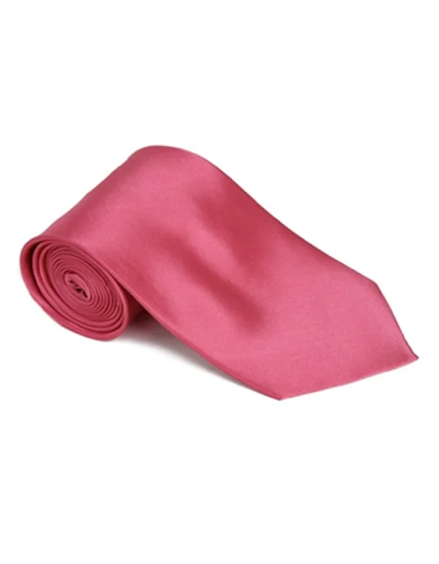 Men's tie for business functions with solid color-Hot Pink Neck Tie