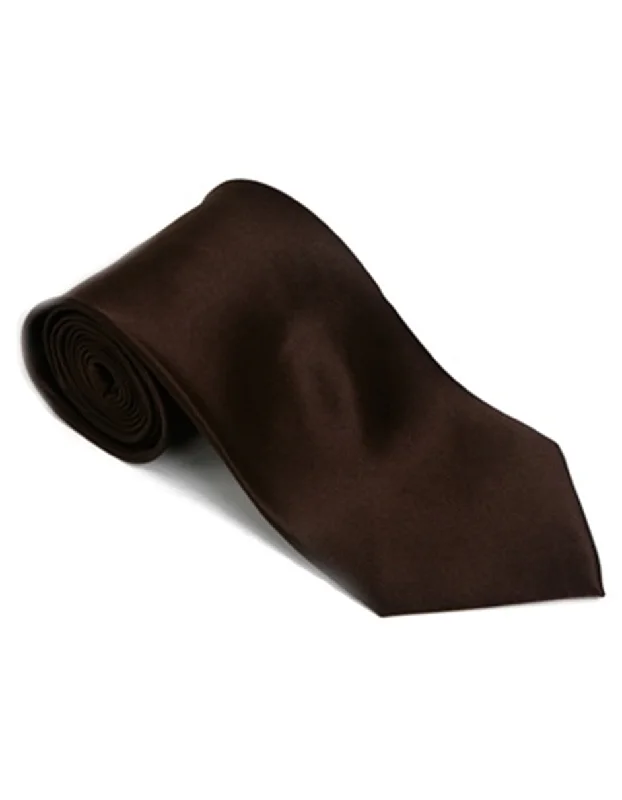 Elegant men's tie with floral print for formal wear-Dark Brown Neck Tie