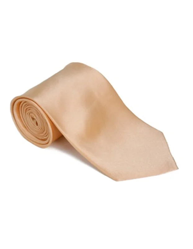 Men's tie with smooth fabric for corporate meetings-Solid Peach Neck Tie