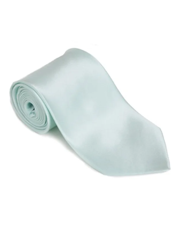 Men's tie with bold stripes for business meetings-Light Aqua Neck Tie