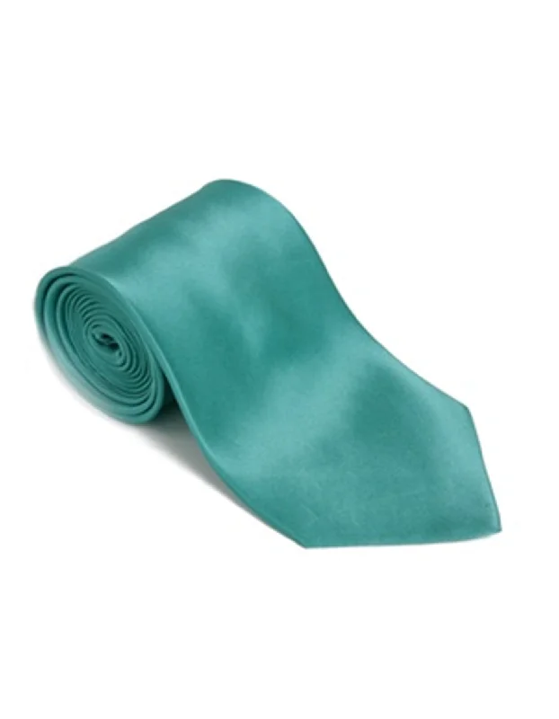 Designer men's tie with minimalistic print for high-end wear-Teal Green Neck Tie