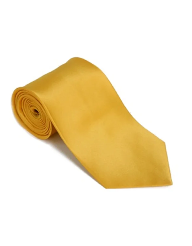 Stylish men's tie with unique color combinations-Solid Gold Neck Tie