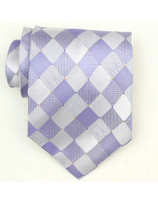 Best men's tie with vintage paisley design-Lilac Square neck Tie