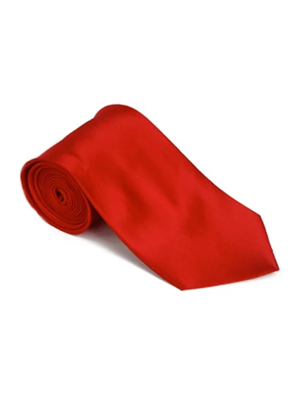 Trendy men's tie with colorful abstract print-Bright Red Neck Tie