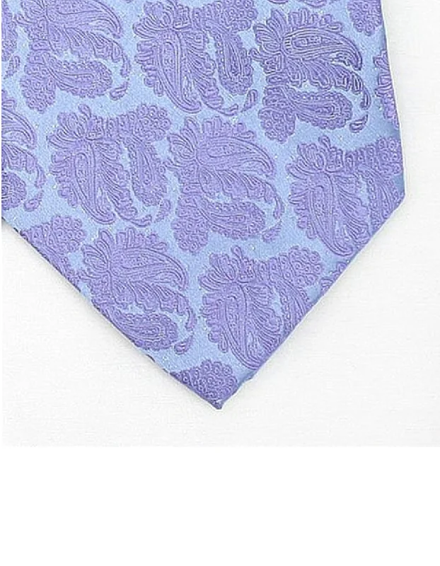 Men's tie with vintage-inspired design for office wear-Lilac Paisley neck Tie