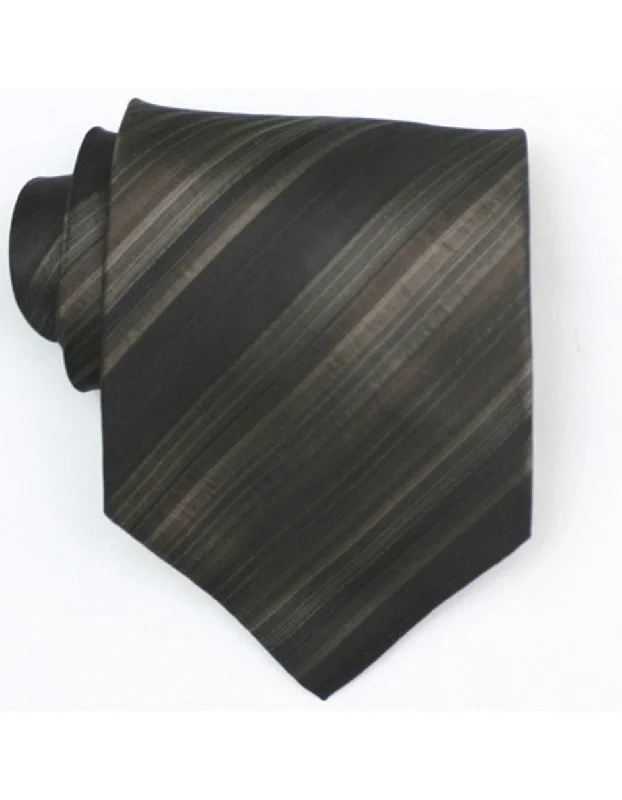 Designer men's tie with creative pattern for upscale events-Mocha Stripe Tie