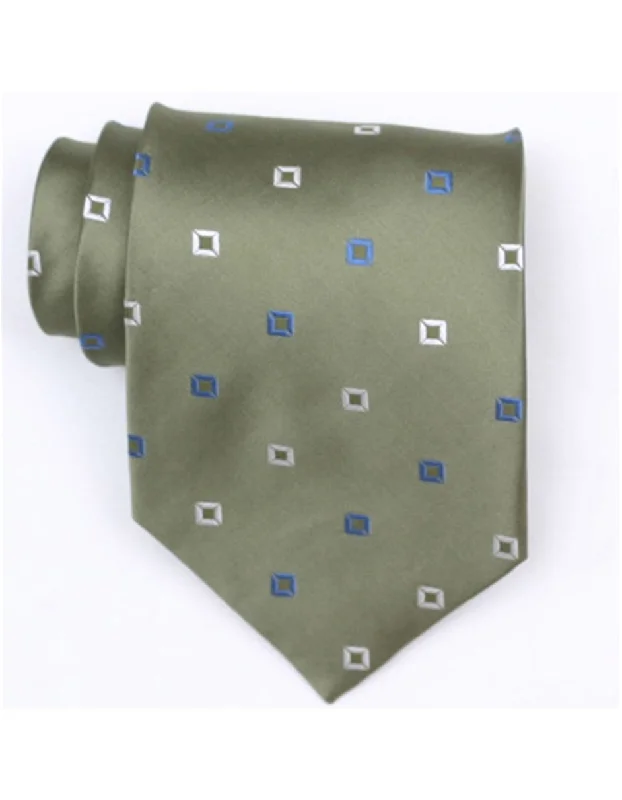 Designer tie for upscale wedding events-Olive Square Neck Tie