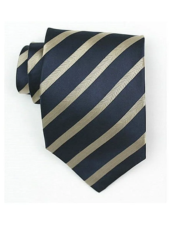 Stylish men's tie with classic polka dot design-Navy & Gold Neck Tie