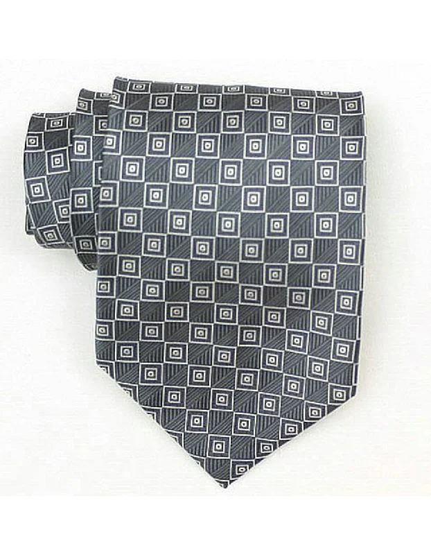 Stylish men's tie with unique color contrasts for formal wear-Grey Square Neck Tie