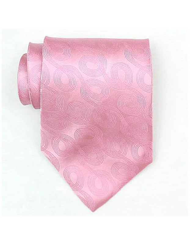 Men's tie for corporate events with modern design-Hot Pink Swirl Neck Tie