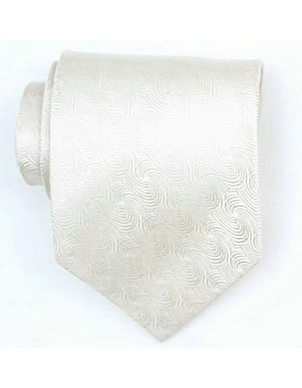 Best men's tie for casual office meetings-Ivory Swirl Neck Tie