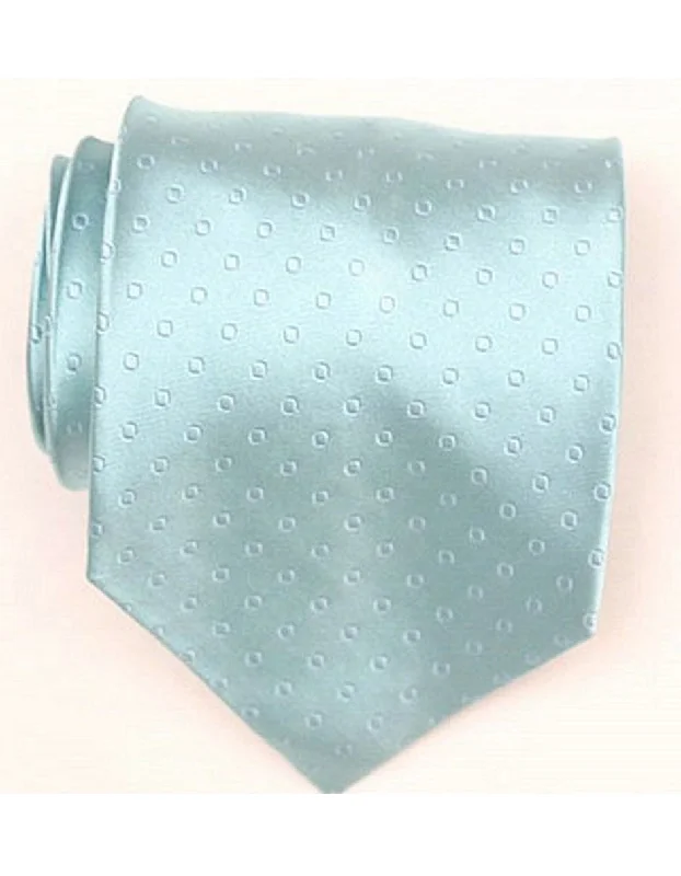 Men's tie with bold abstract print for formal events-Aqua Circle Neck Tie