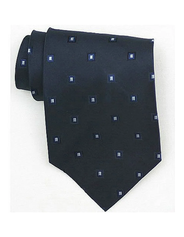 Classic men's tie for professional and formal attire-Black Square Neck Tie