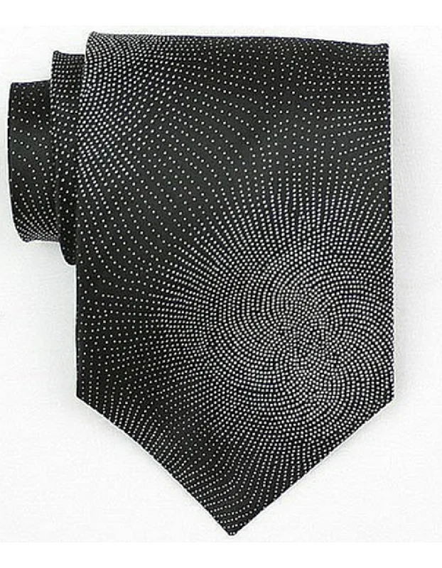 Men's tie with smooth satin finish for luxury occasions-Black Burst Neck Tie