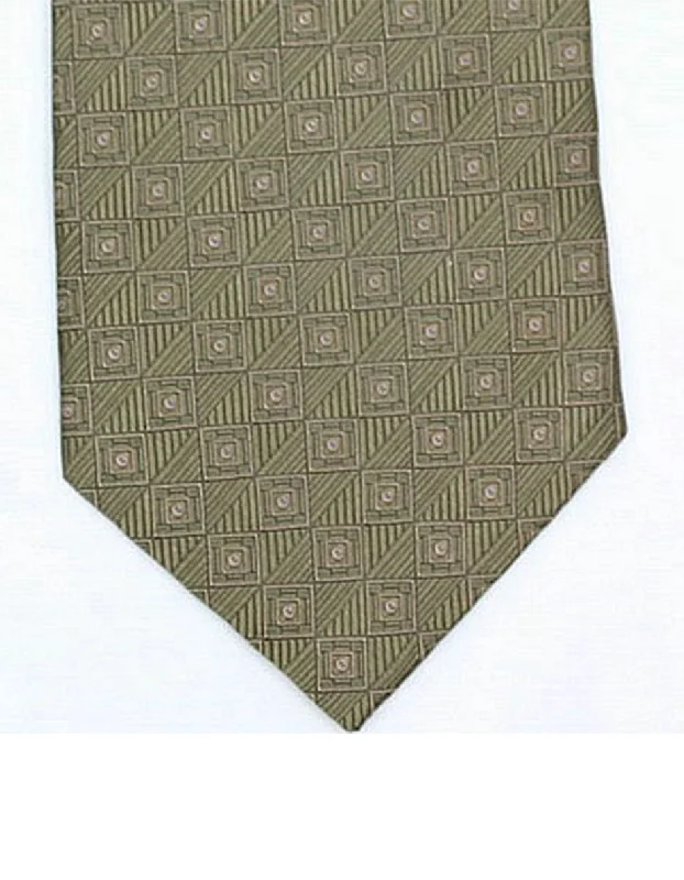 Men's tie for casual business attire-Green Square Neck Tie