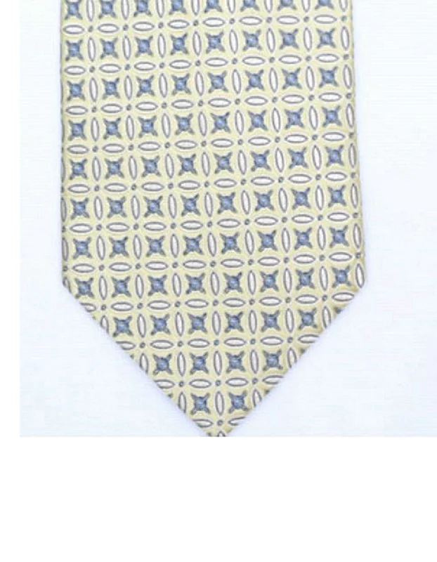 Men's tie for holiday parties with bold colors-Yellow Flower Neck Tie