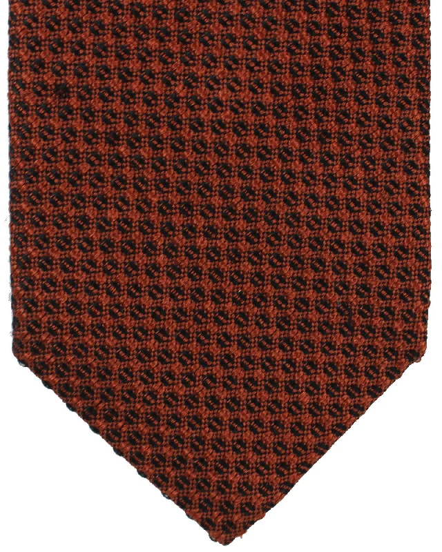 Best men's tie for creative professionals with unique print-Tom Ford Silk Tie Rust Brown - Wide Necktie