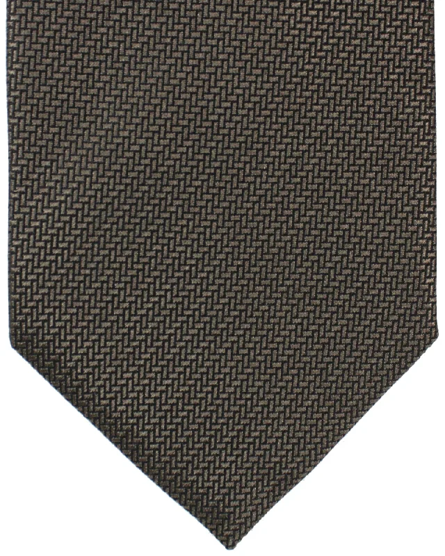 Men's tie for luxury dinners with contemporary design-Tom Ford Silk Tie Taupe Design - Wide Necktie