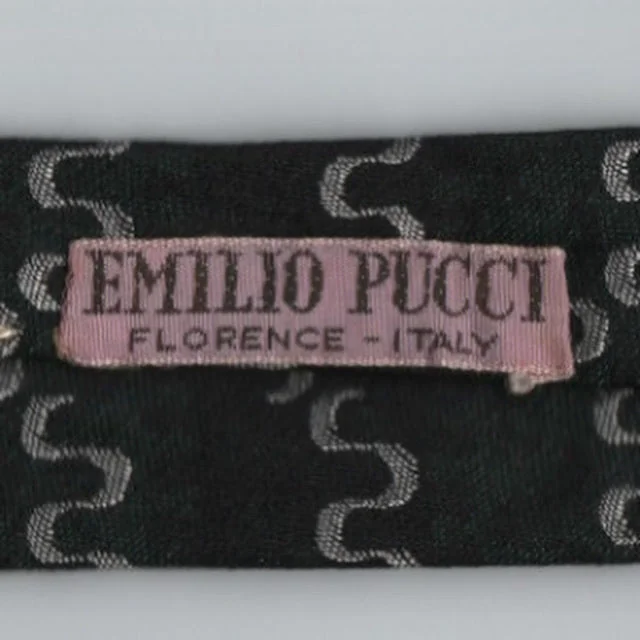 Men's tie with rich fabric for corporate functions-Vintage Emilio Pucci tie