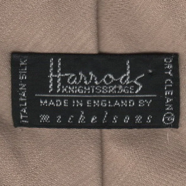 Luxury men's tie with fine texture for weddings-Vintage Harrods tie