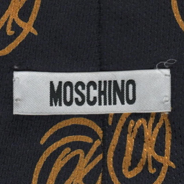 Designer tie with bold prints for business wear-Vintage Moschino tie