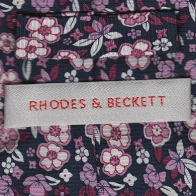 Men's tie with subtle accents for a refined look-Vintage Rhodes & Beckett tie