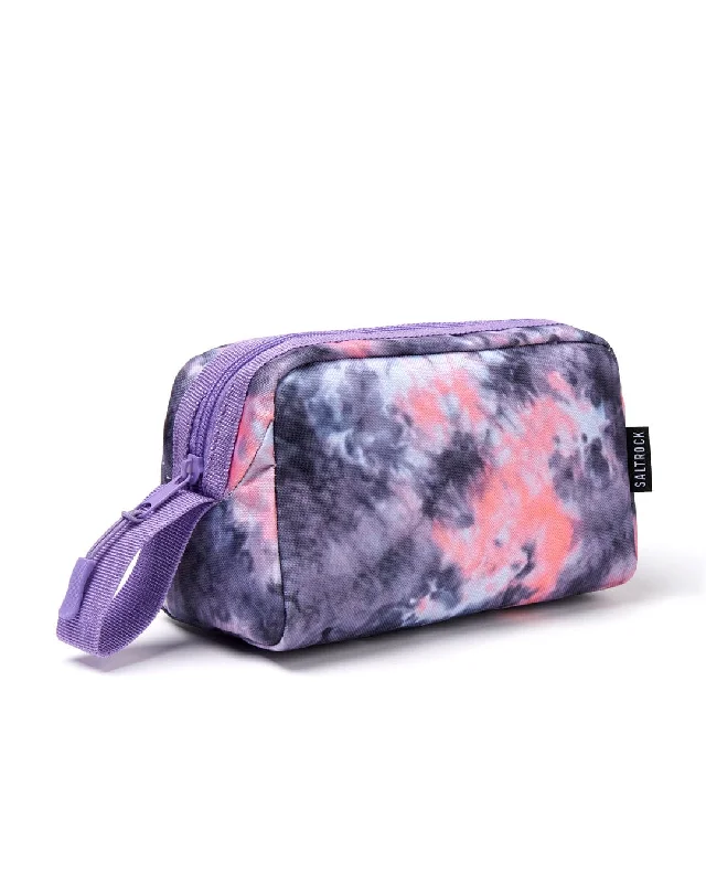 Elegant silk tie for weddings and galas-Vision - Tie Dye Pencil Case - Purple