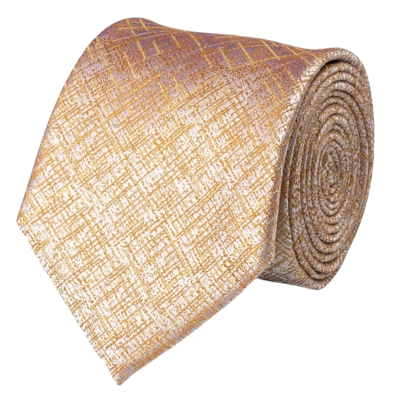 Luxury men's tie for a classic business look-Yellow Texture Tie