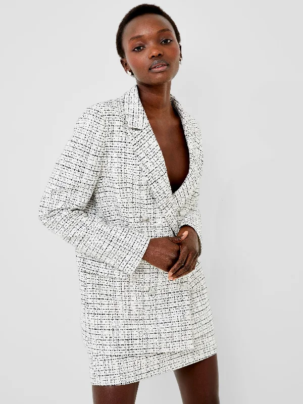 men's wedding tuxedo jacket with pleated pants -Effie Boucle Blazer