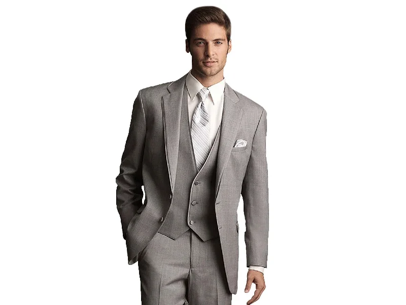 men's bespoke tuxedo suits -Light Grey Tuxedo Rental