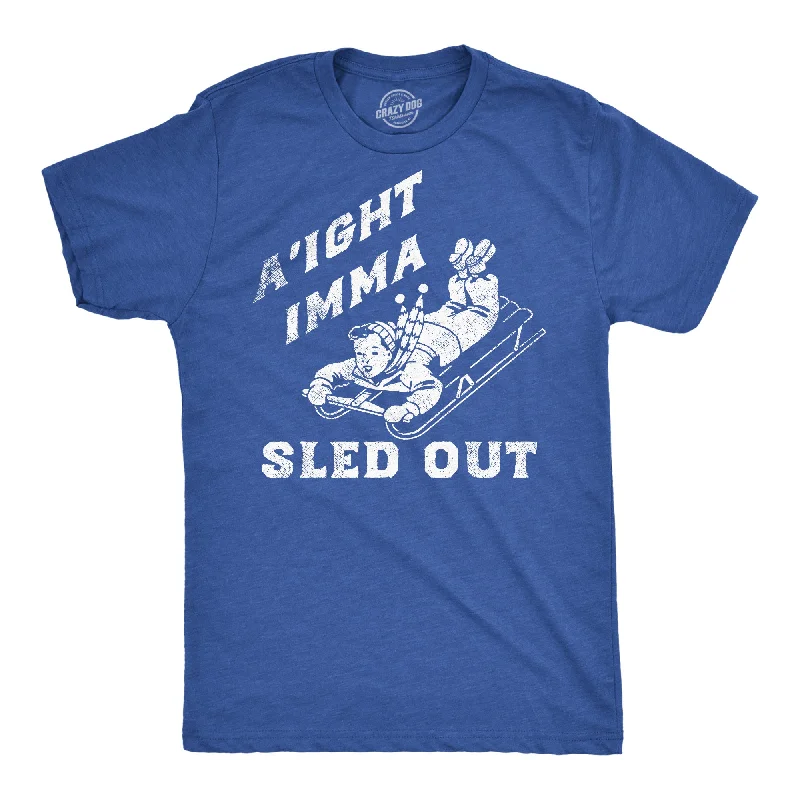 men's shirts with casual designs for weekend wear-Aight Imma Sled Out Men's T Shirt