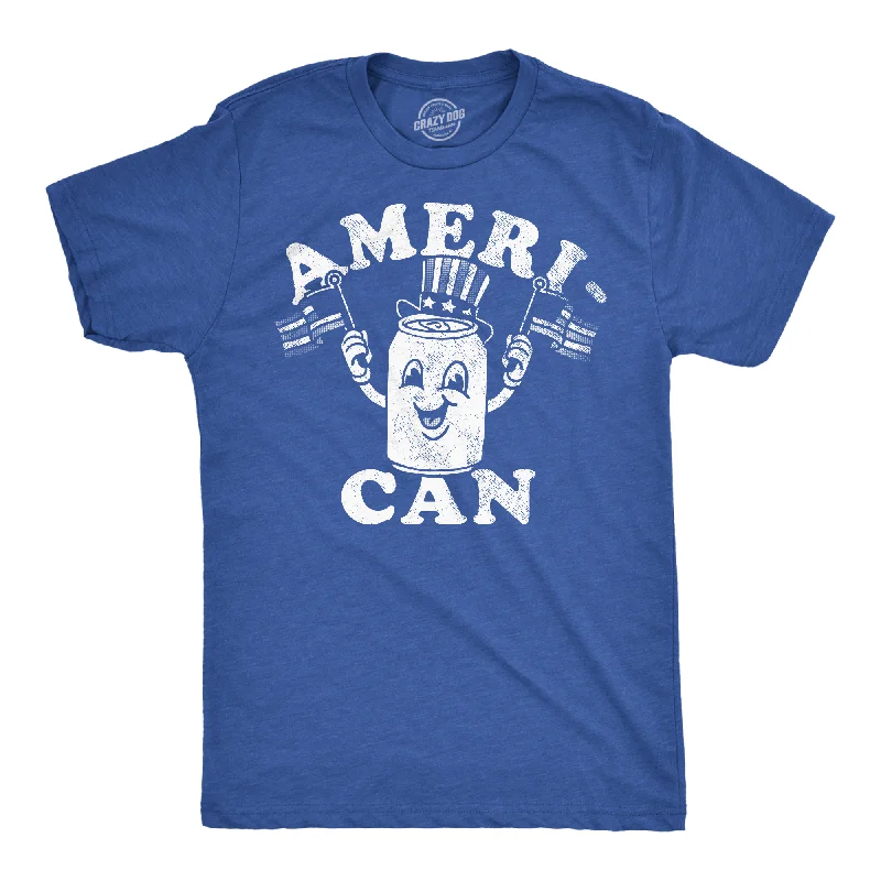 men's shirts with contrasting buttons for style details-Ameri Can Men's T Shirt