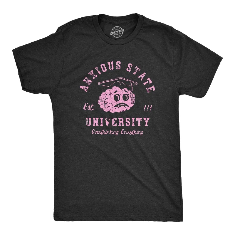 men's shirts with stylish printed patterns-Anxious State University Men's T Shirt