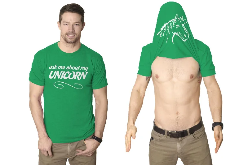 men's shirts for business casual Fridays-Unicorn Flip Men's T Shirt