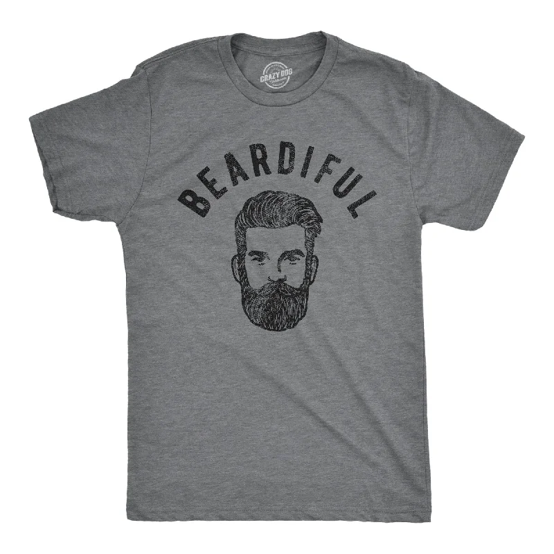 men's shirts with soft cotton-linen blends-Beardiful Men's T Shirt