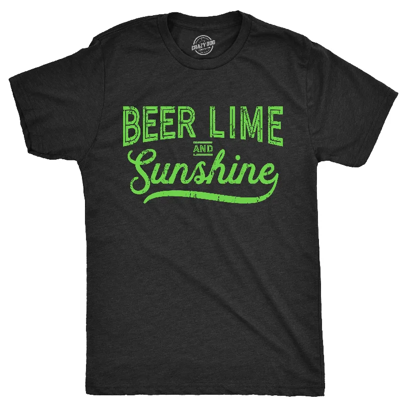 men's shirts with bold stripes for a modern feel-Beer Lime and Sunshine Men's T Shirt