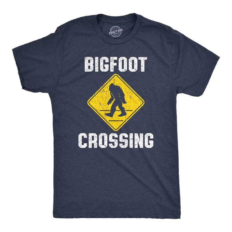 men's shirts with rich, deep colors-Bigfoot Crossing Men's T Shirt