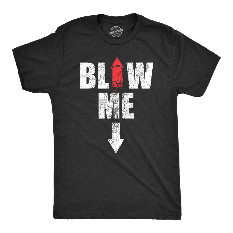 men's shirts with casual designs for weekend wear-Blow Me Fireworks Men's T Shirt