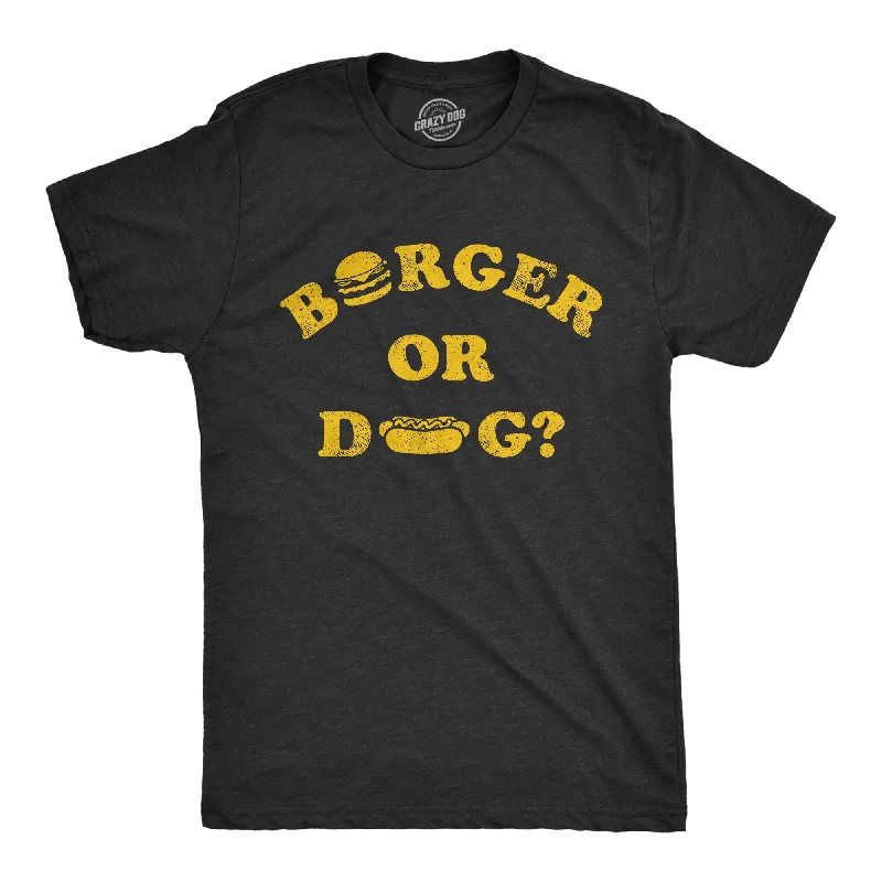 men's shirts with lightweight fabrics for hot weather-Burger Or Dog Men's T Shirt