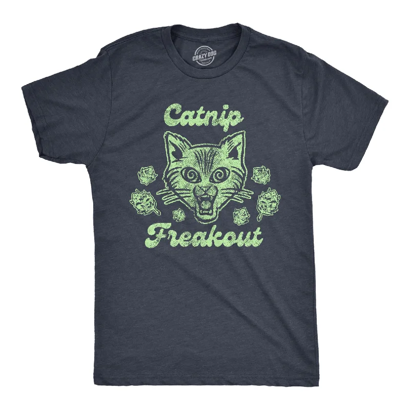 men's shirts with a laid-back weekend style-Catnip Freakout Men's T Shirt