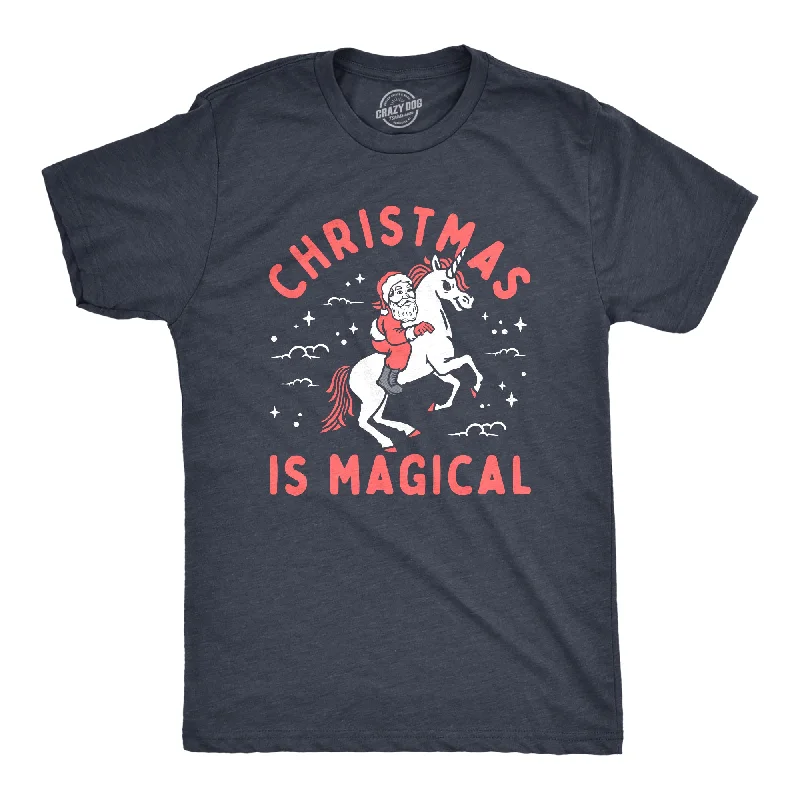 men's shirts with contrasting buttons for added style-Christmas Is Magical Men's T Shirt