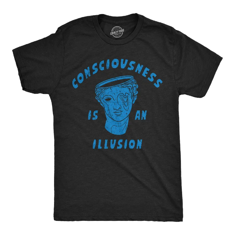 men's shirts for casual wear with elegant touches-Consciousness Is An Illusion Men's T Shirt