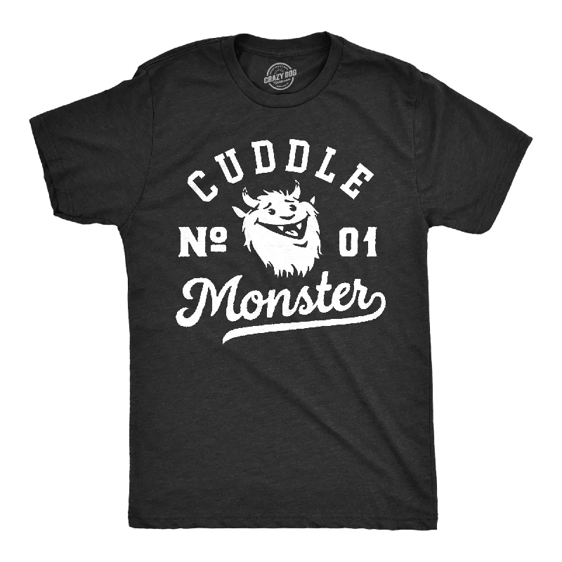 men's shirts with contrasting trims and cuffs-Cuddle Monster Men's T Shirt