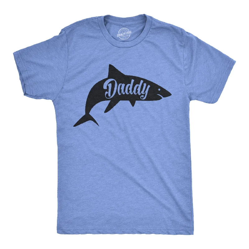 men's shirts for everyday wear-Daddy Shark Men's T Shirt