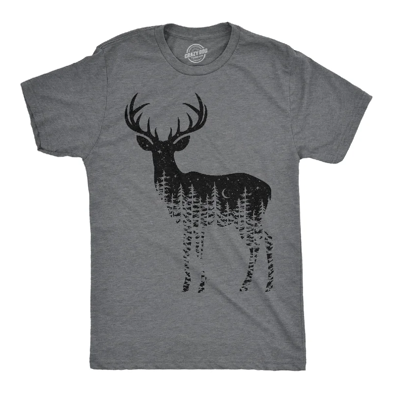 men's shirts for professional casual wear-Deer Silhouette Men's T Shirt