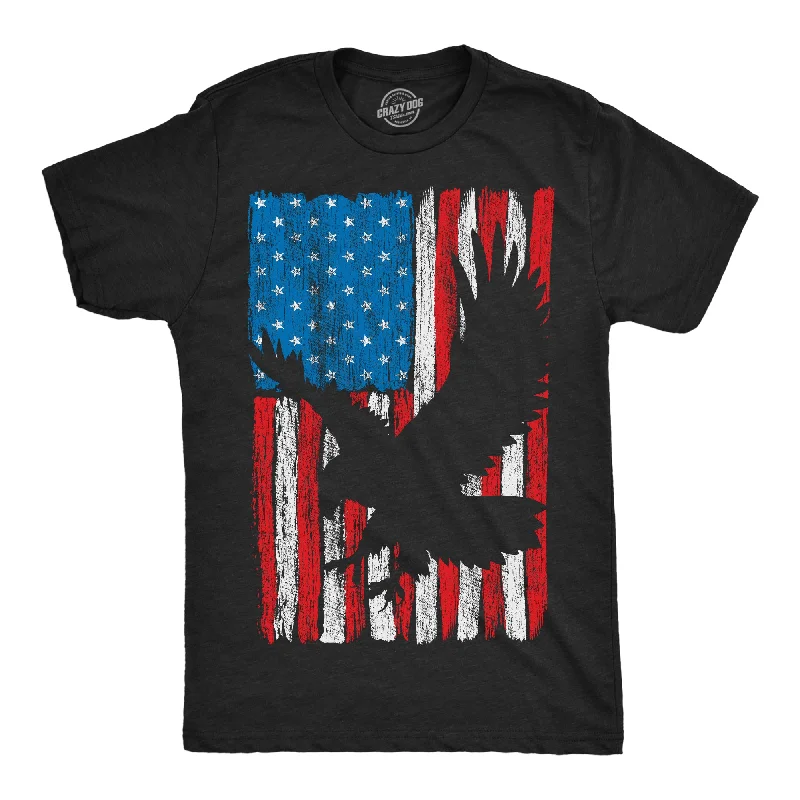 men's shirts with stylish fits for all occasions-Eagle In Flag Men's T Shirt